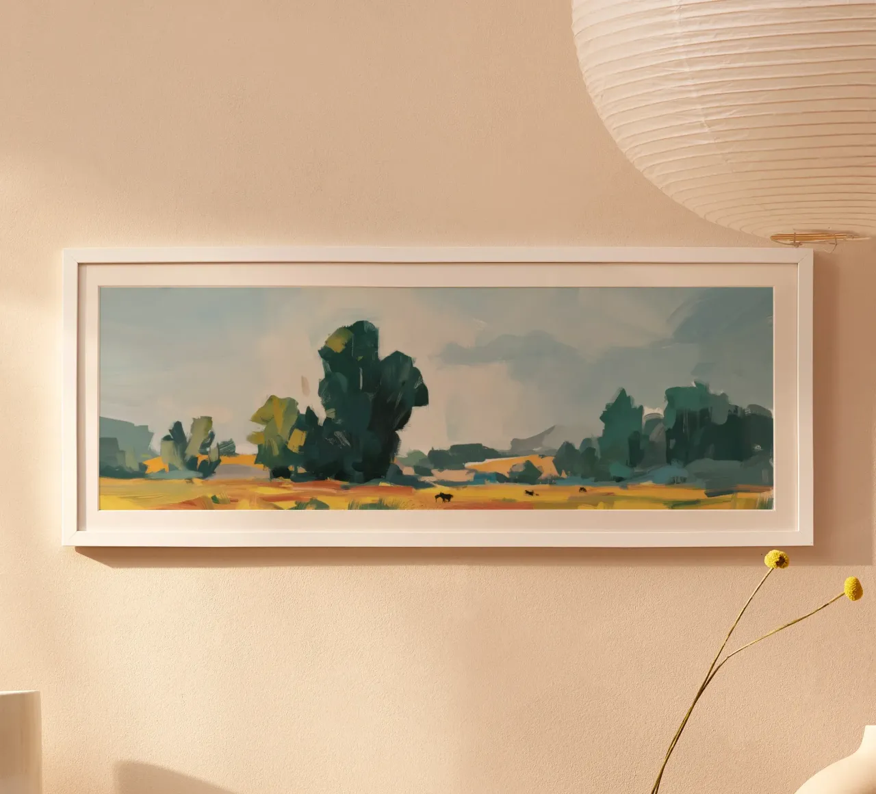 Lone Tree Horizon poster con telaio in alluminio da Radiance Landscape