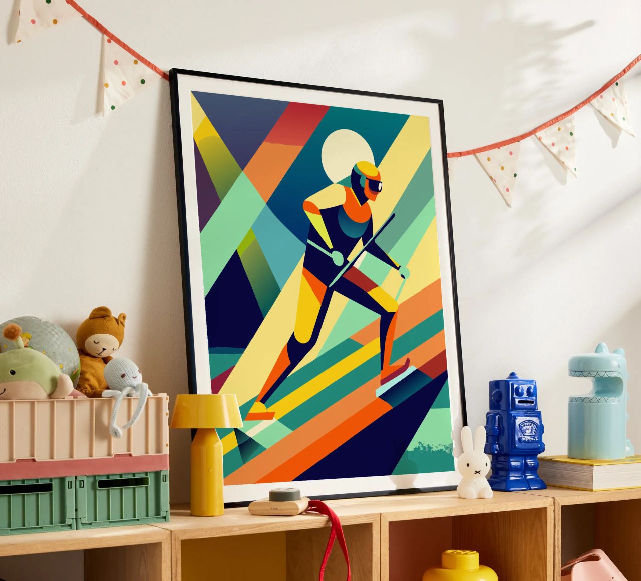 skisport vektor vorstellung Poster von Faiza