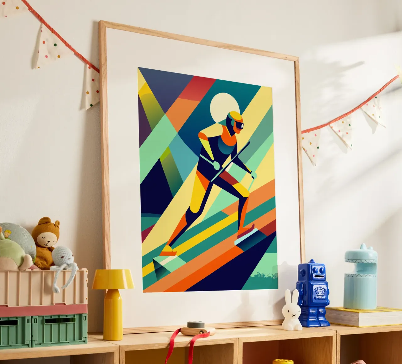 ski sport vector imagination poster by Faiza