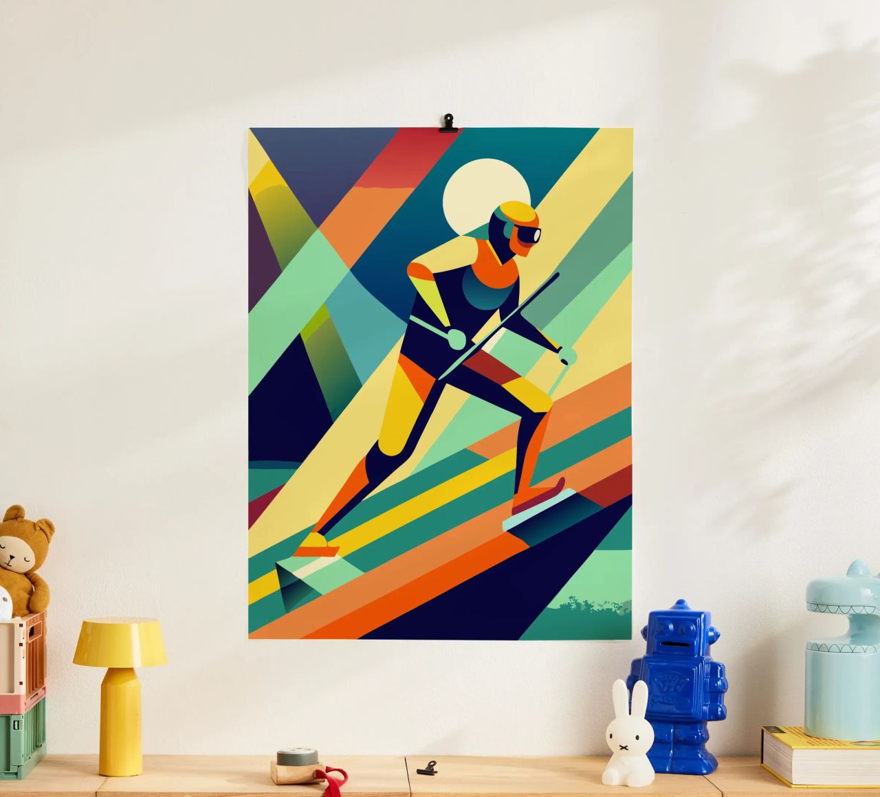 skisport vektor vorstellung Poster von Faiza