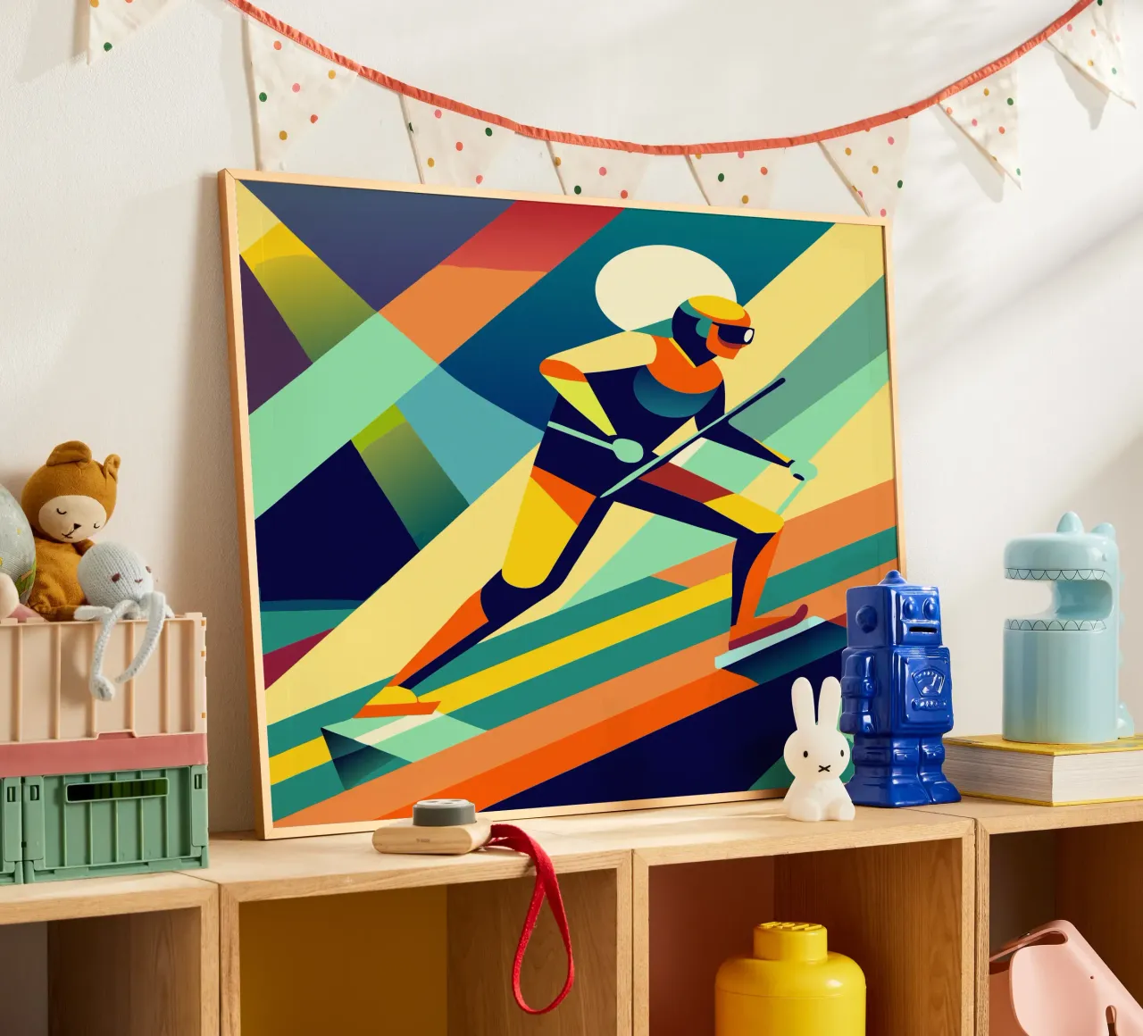ski sport vector imagination poster by Faiza