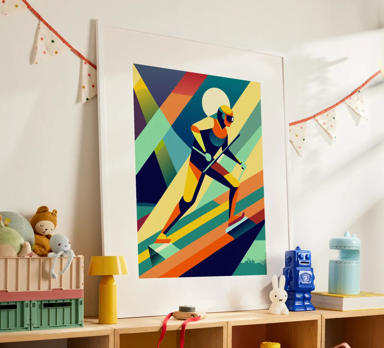 ski sport vector imagination poster by Faiza