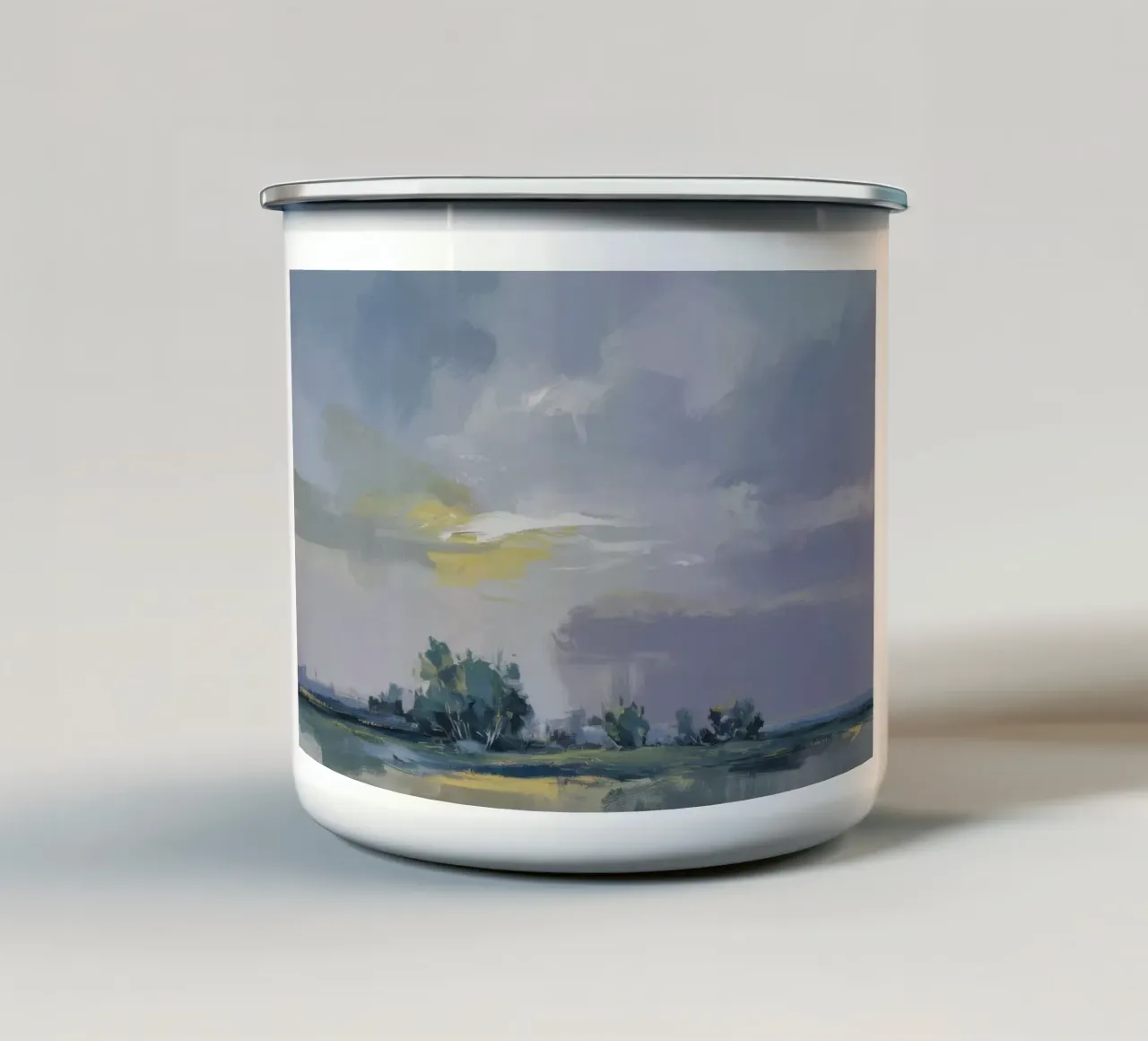 L'ultimo bacio del tramonto tazza in smalto da Radiance Landscape