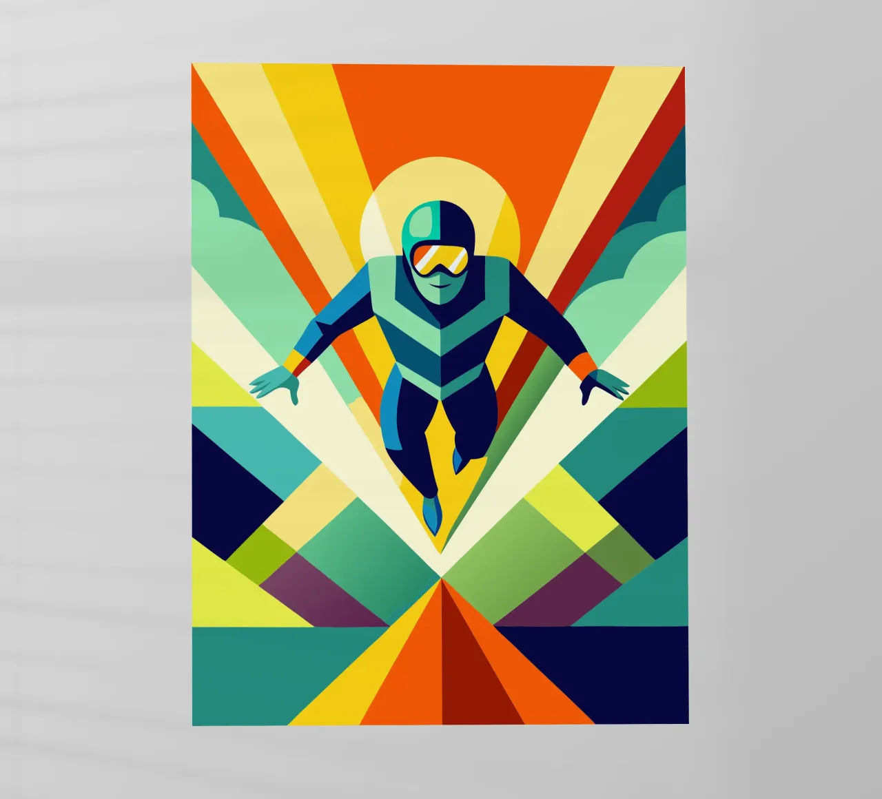 skydiving sport vector imagination backlit film by Faiza
