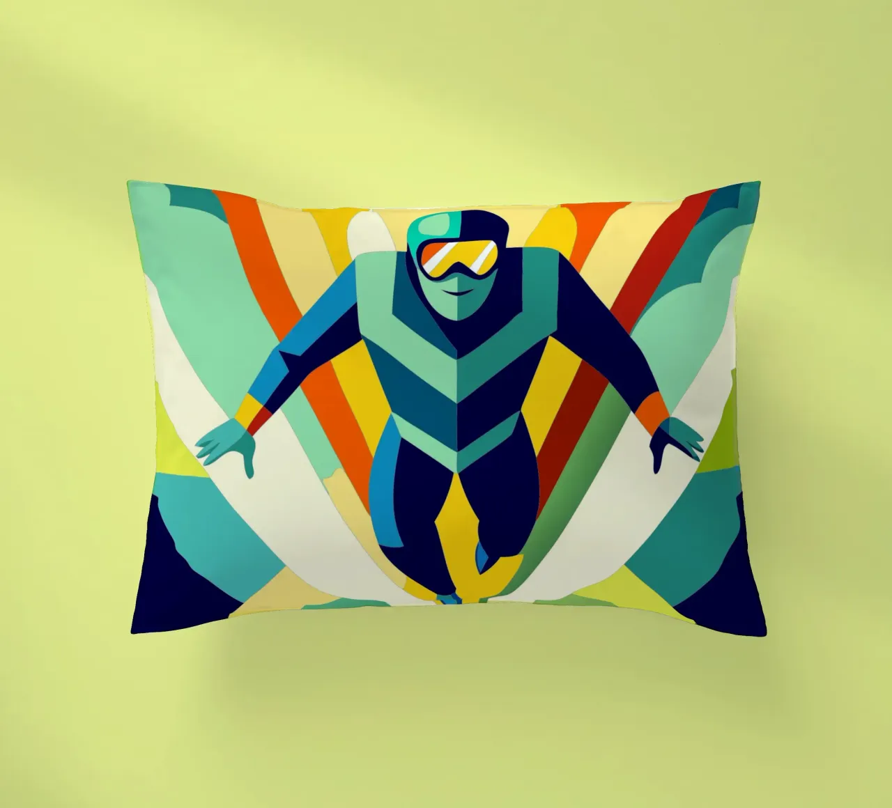 skydiving sport vector imagination decorative cushion by Faiza