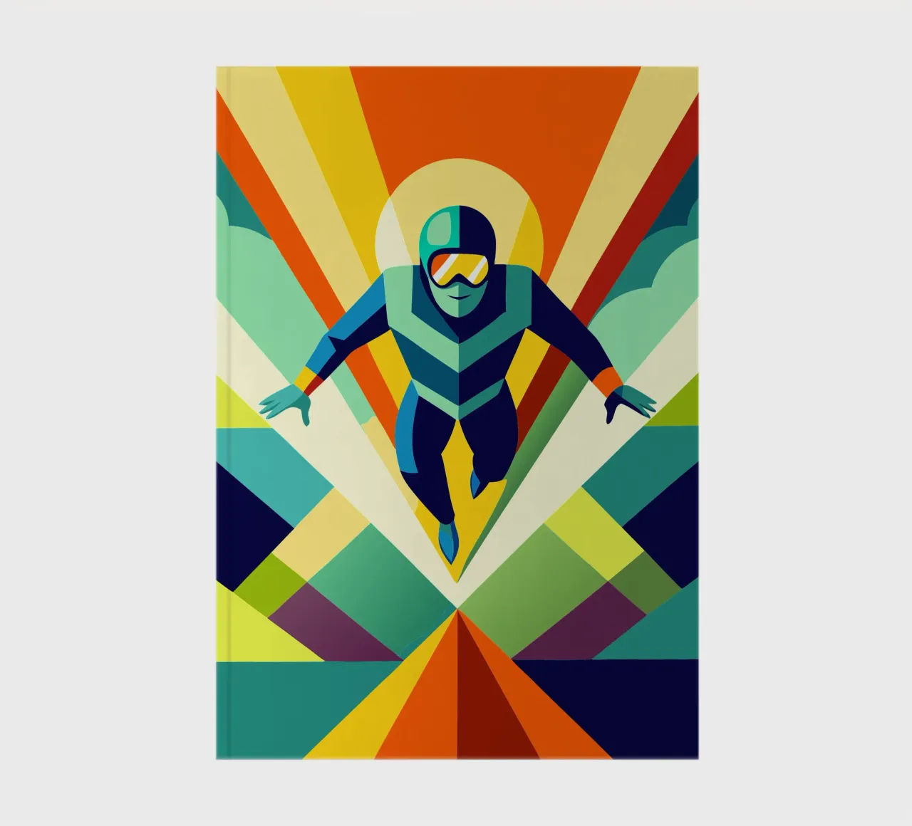 skydiving sport vector imagination notebook by Faiza