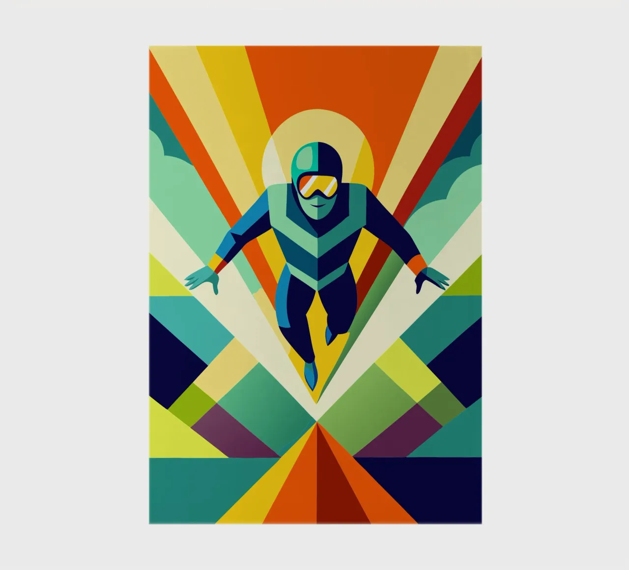 skydiving sport vector imagination notebook by Faiza
