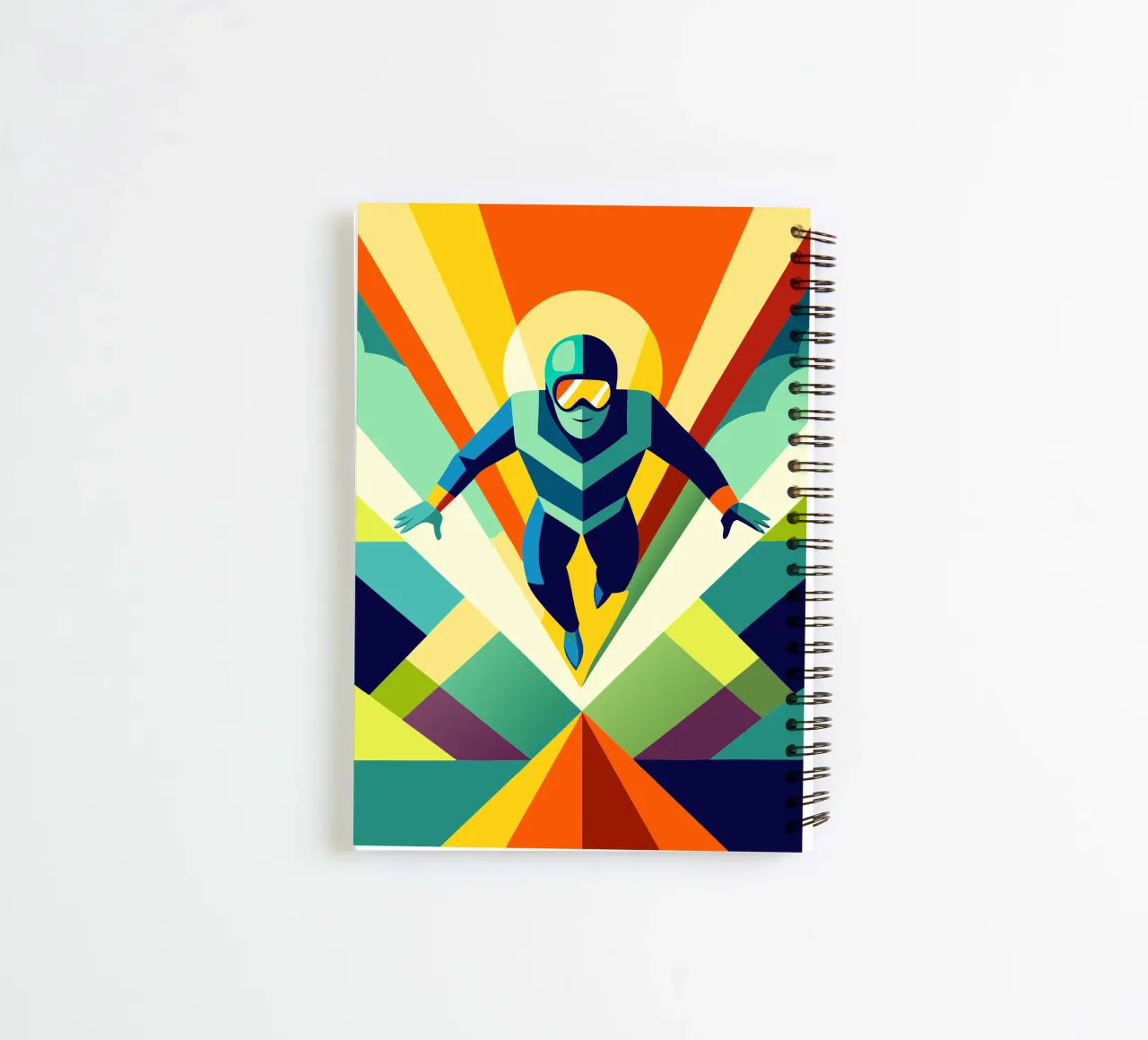 skydiving sport vector imagination spiral notebook by Faiza