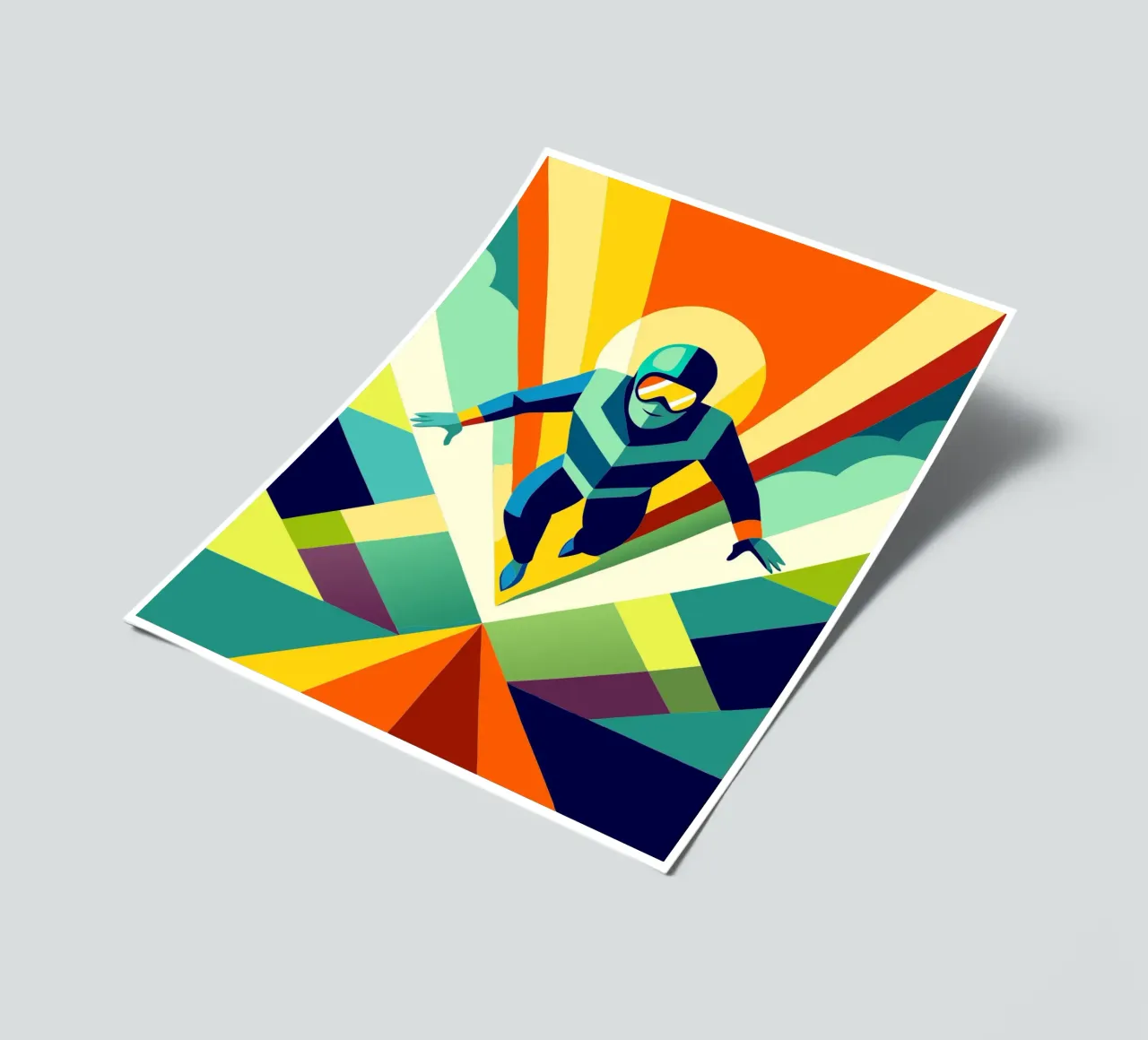 Fallschirmspringen Sport Vektor Phantasie Stickerbogen von Faiza