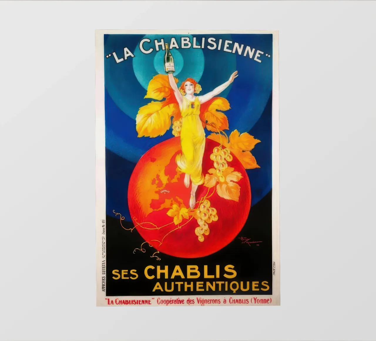 La Chablisienne Autentico Chablis pellicola backlit da Beauty wall