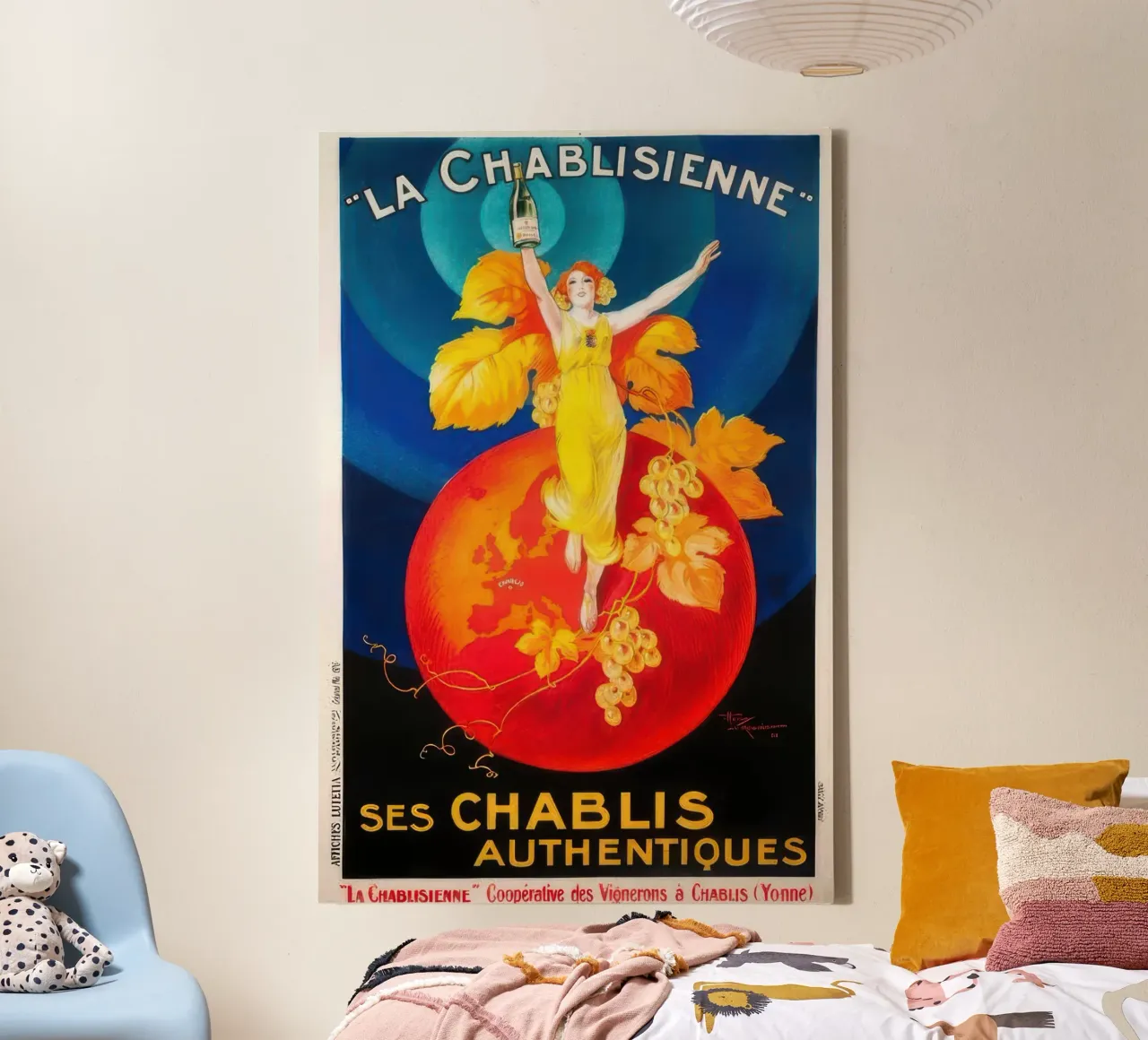 La Chablisienne Autentico Chablis tela con Cornice a cassetta da Beauty wall