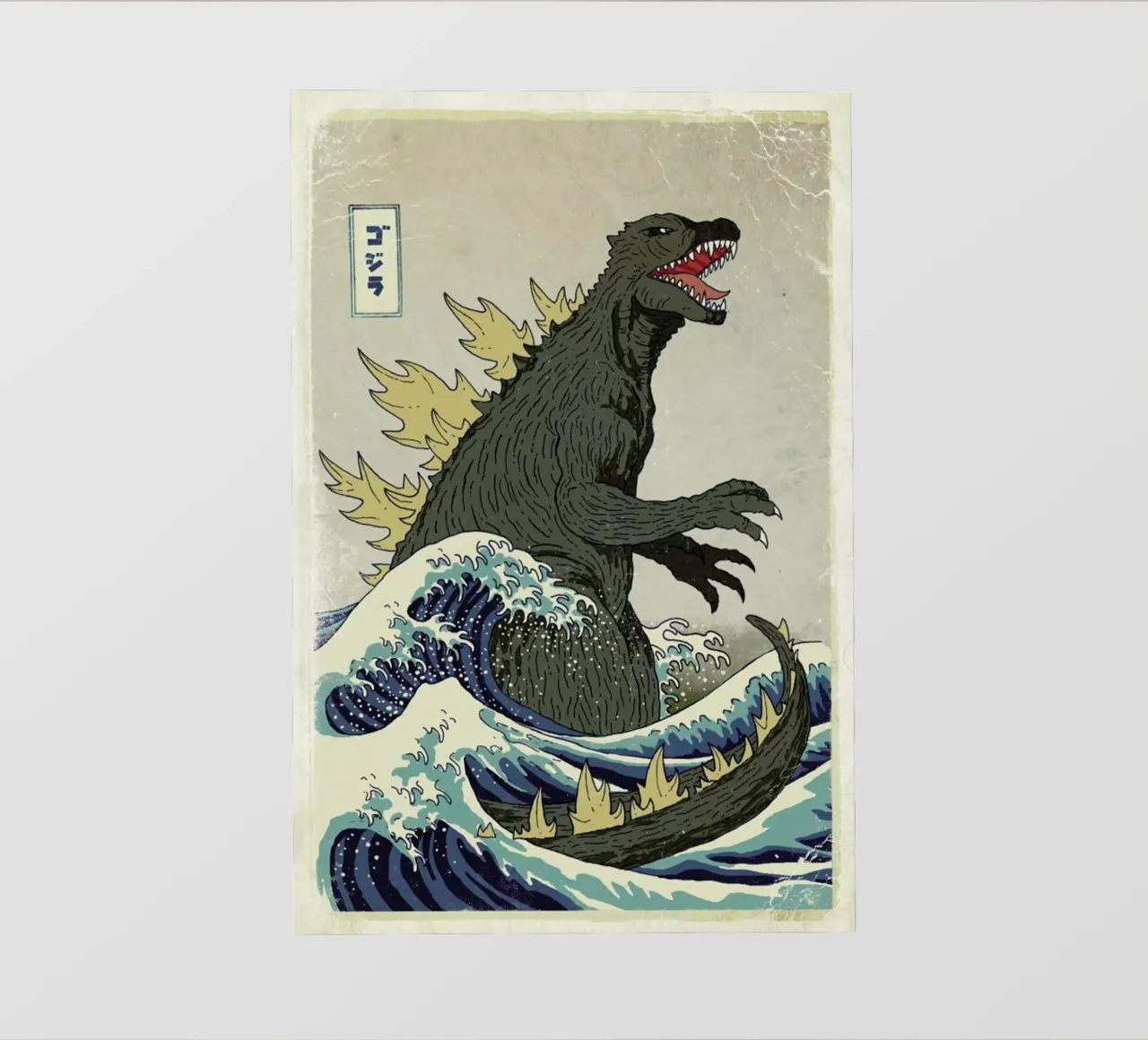 The Great Godzilla off Kanagawa telo in pvc da DinoMike