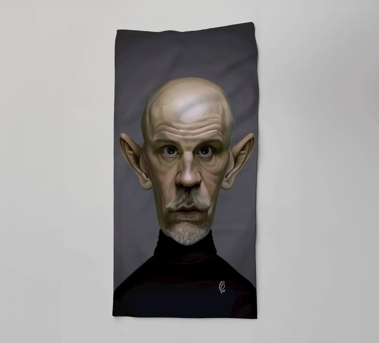 John Malkovich asciugamano da bagno da Rob Art | Illustration