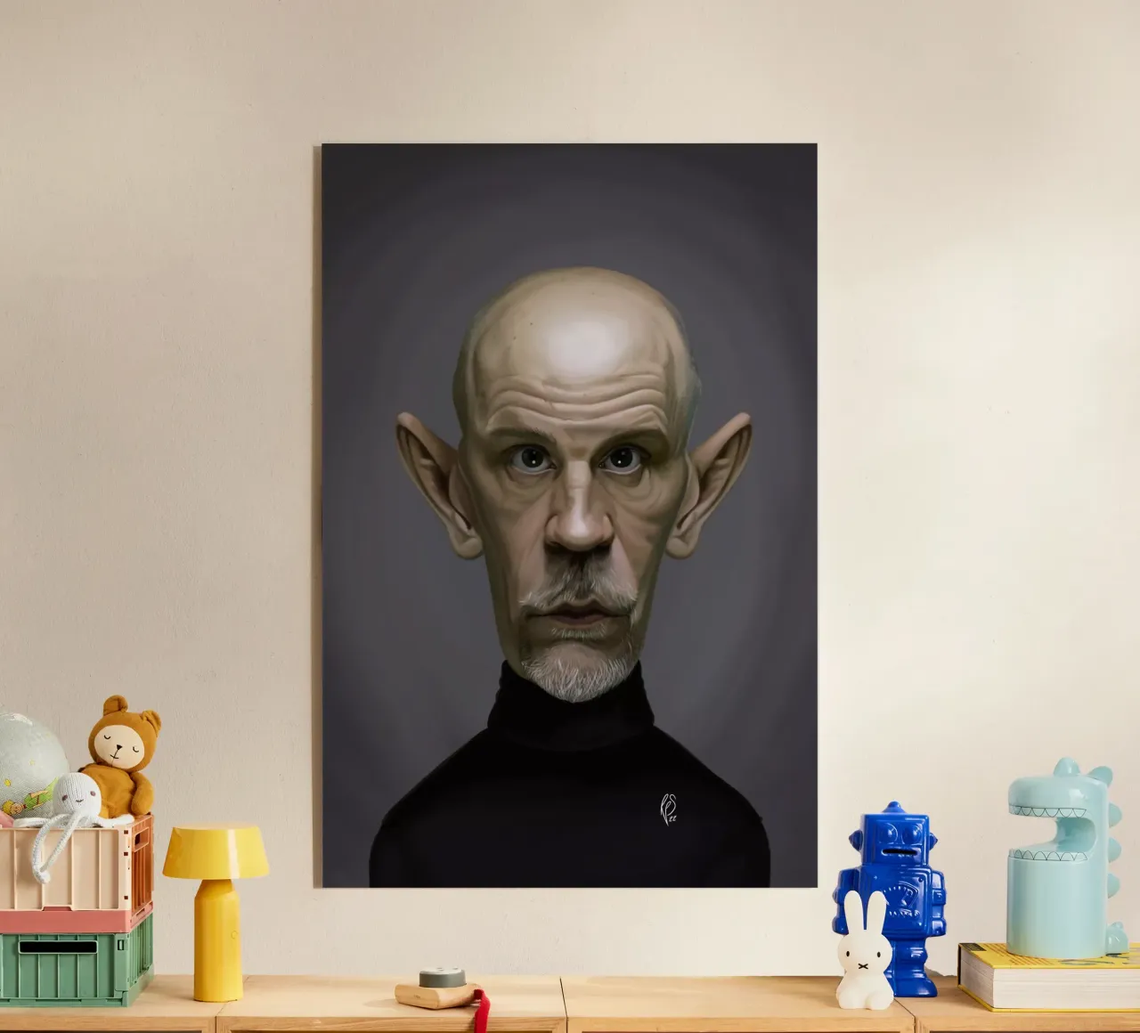 John Malkovich plexiglass da Rob Art | Illustration