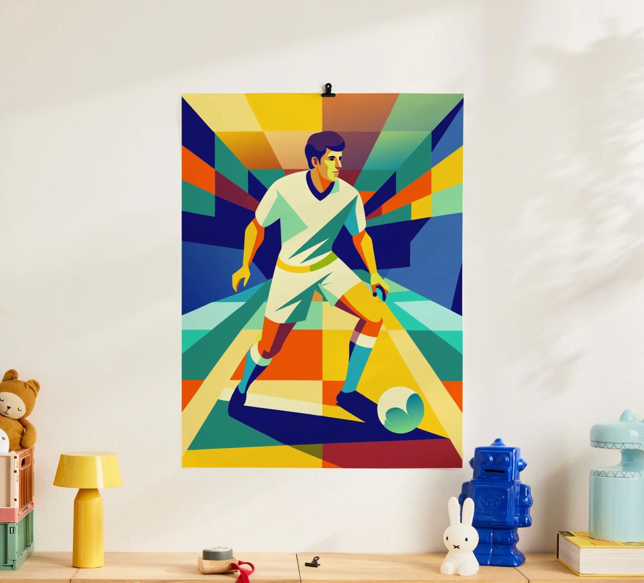 voetbal speler sport vector verbeelding poster van Faiza