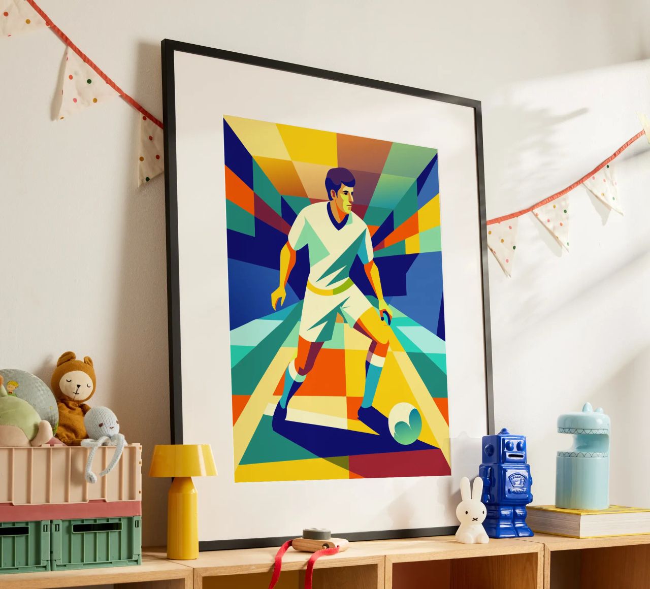 voetbal speler sport vector verbeelding poster van Faiza