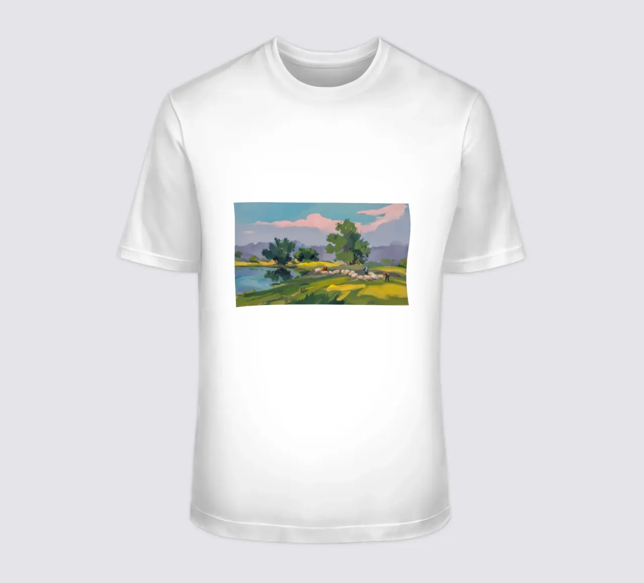Lakeside Meadow Calm t-shirt by Radiance Landscape