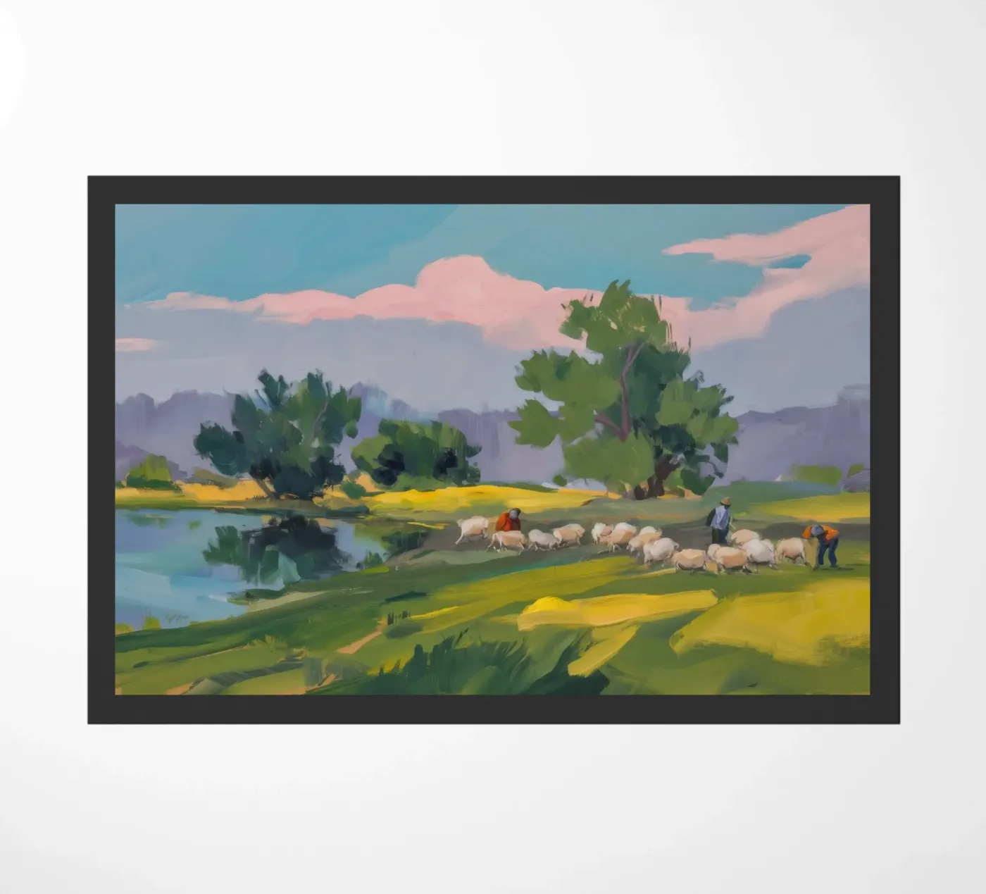 Lakeside Meadow Calm Fußmatte von Radiance Landscape