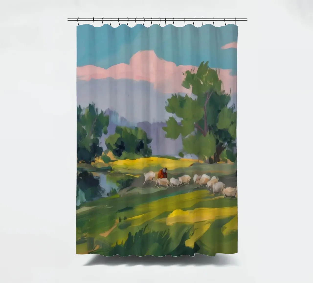 Rustige weide douchegordijn van Radiance Landscape