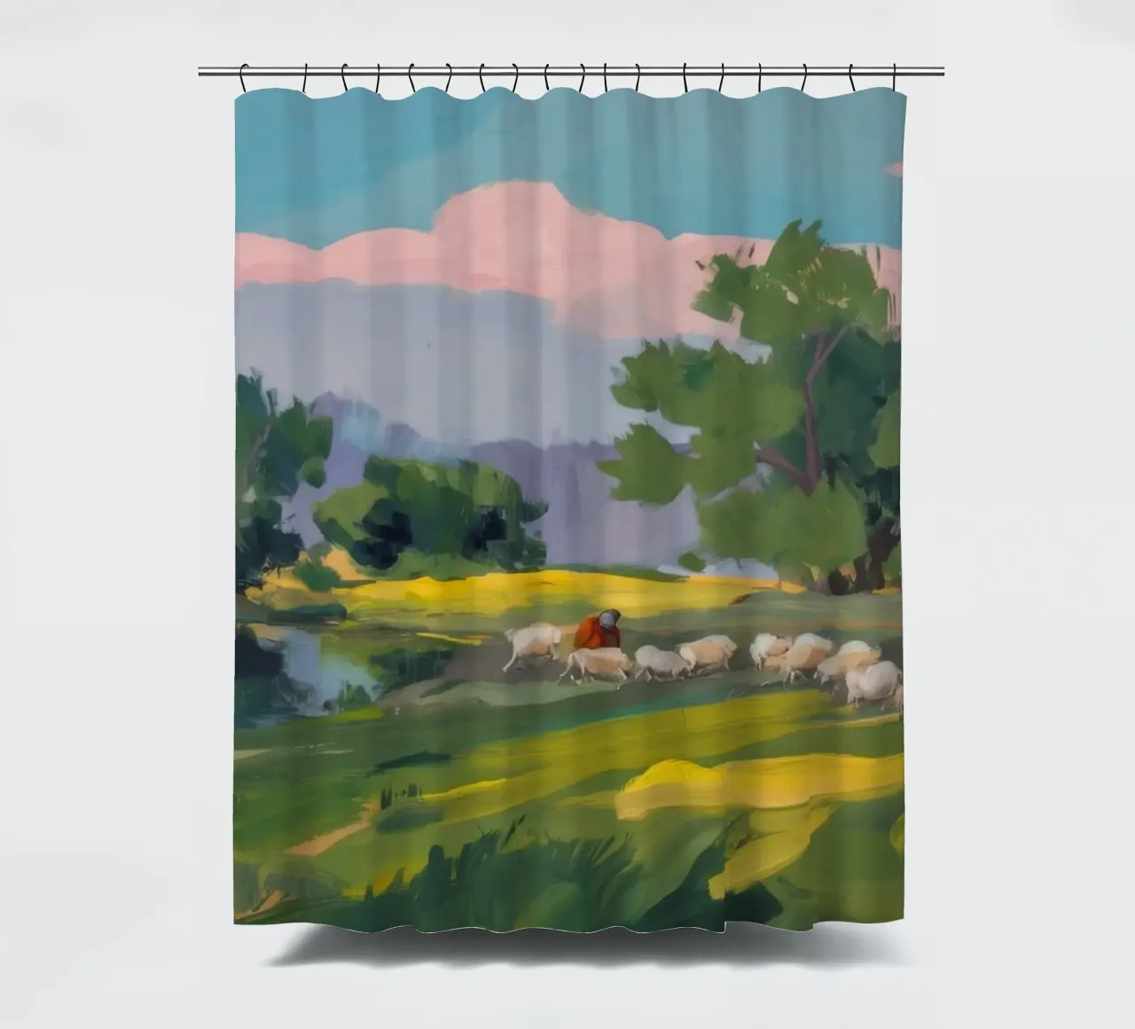 Rustige weide douchegordijn van Radiance Landscape