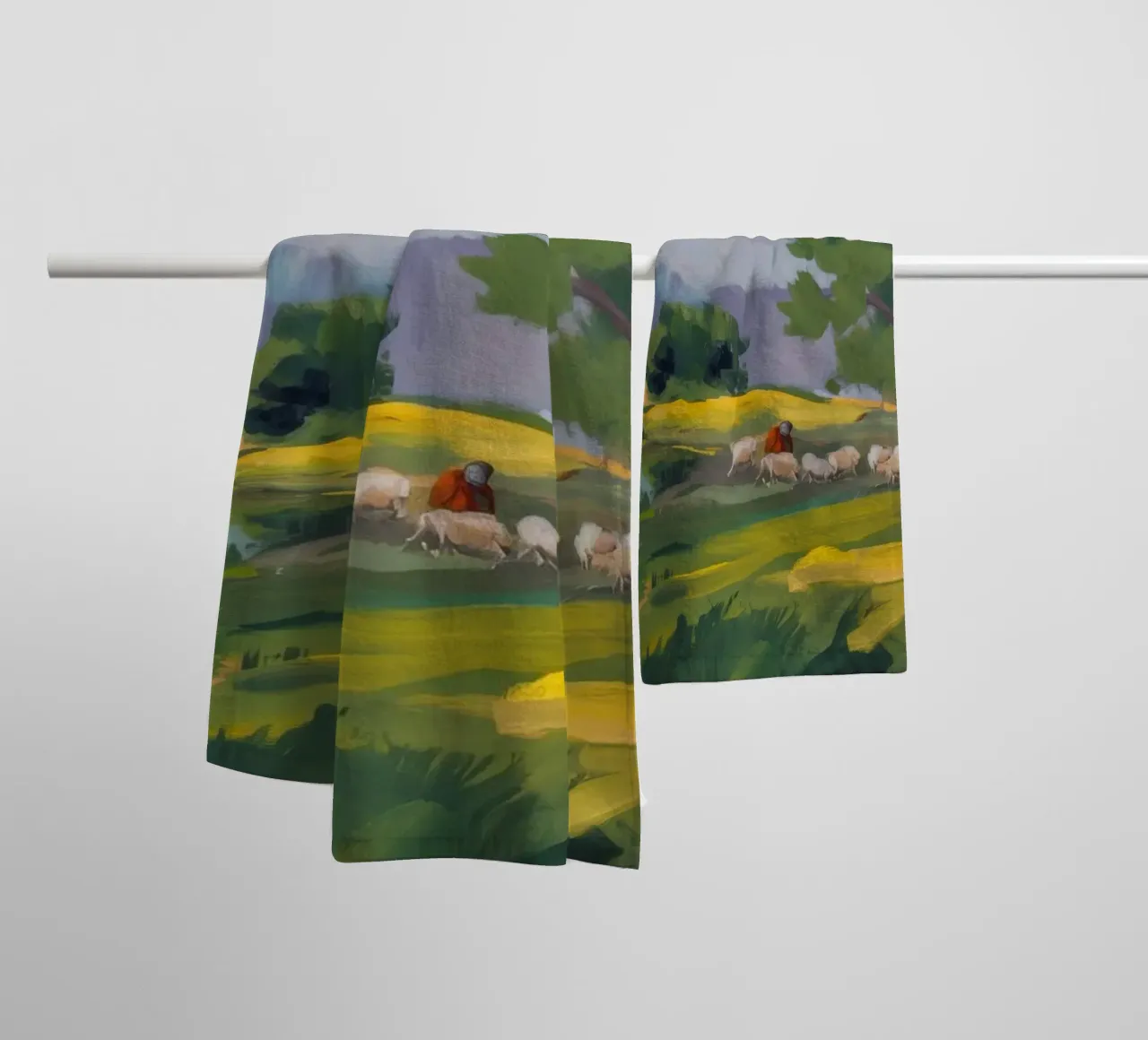 Rustige weide badhanddoek van Radiance Landscape