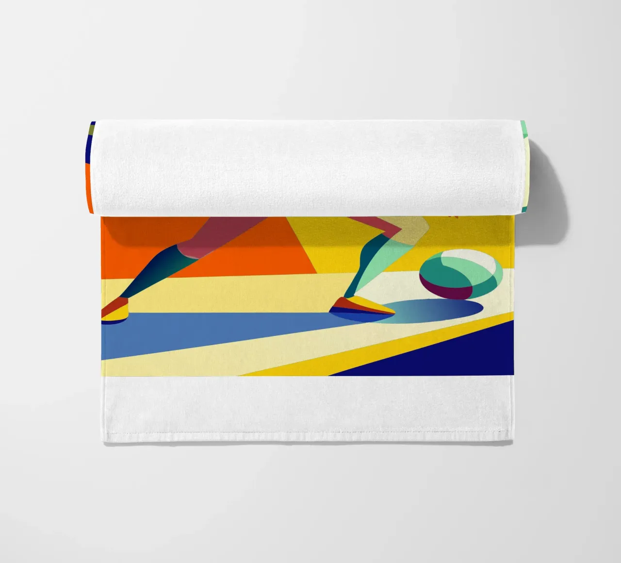 soccer ball sport vector imagination beach towel by Faiza