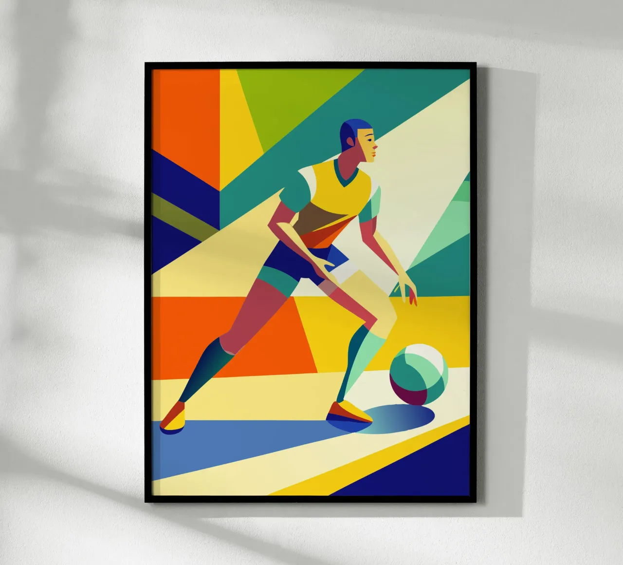 fußball ball sport vektor vorstellung Poster mit Kunststoffrahmen von Faiza