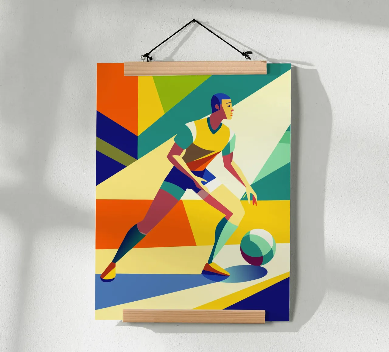 fußball ball sport vektor vorstellung Poster mit Kunststoffrahmen von Faiza