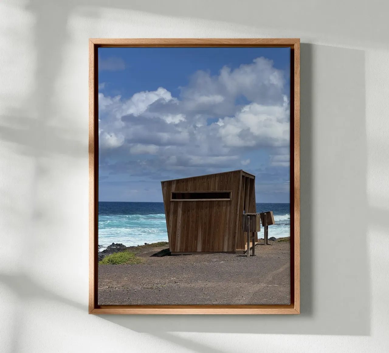 Vogelobservatiehut in Punta del Hidalgo, Tenerife canvas met Baklijst van byrieneke