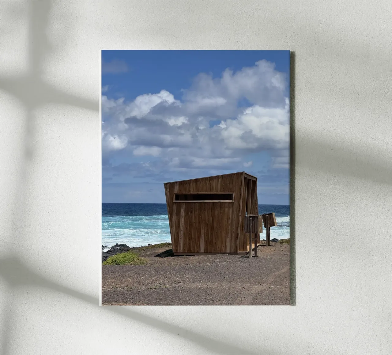 Vogelobservatiehut in Punta del Hidalgo, Tenerife canvas met Baklijst van byrieneke