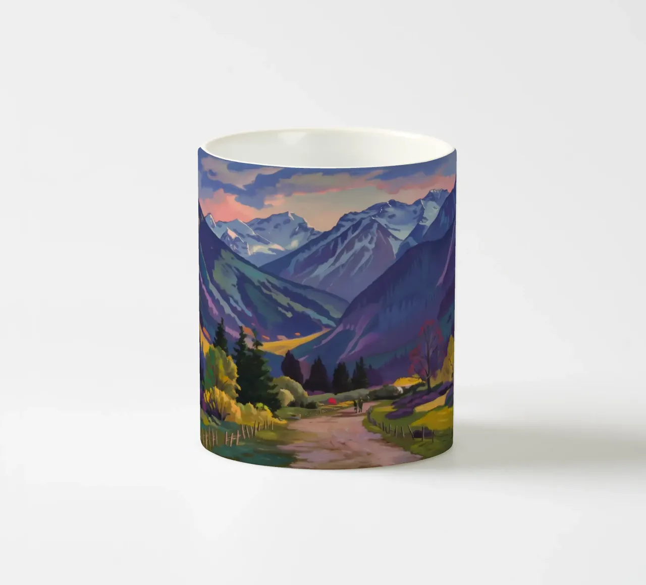 Valle del Picco Cremisi tazza in ceramica da Radiance Landscape