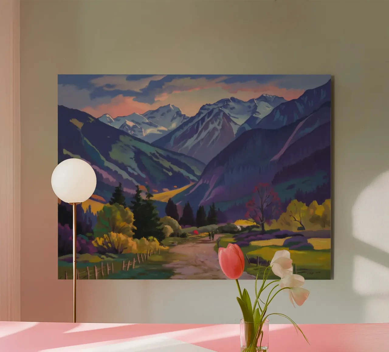 Valle del Picco Cremisi alluminio dibond da Radiance Landscape