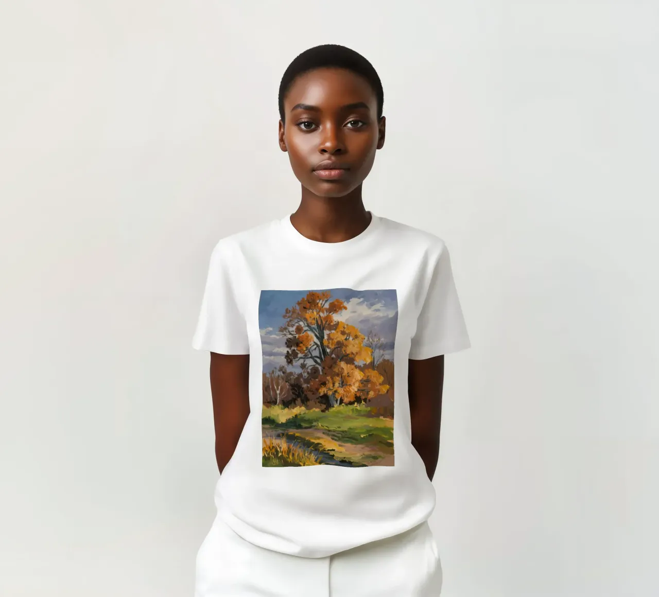 Autumn's Golden Path t-shirt by Radiance Landscape