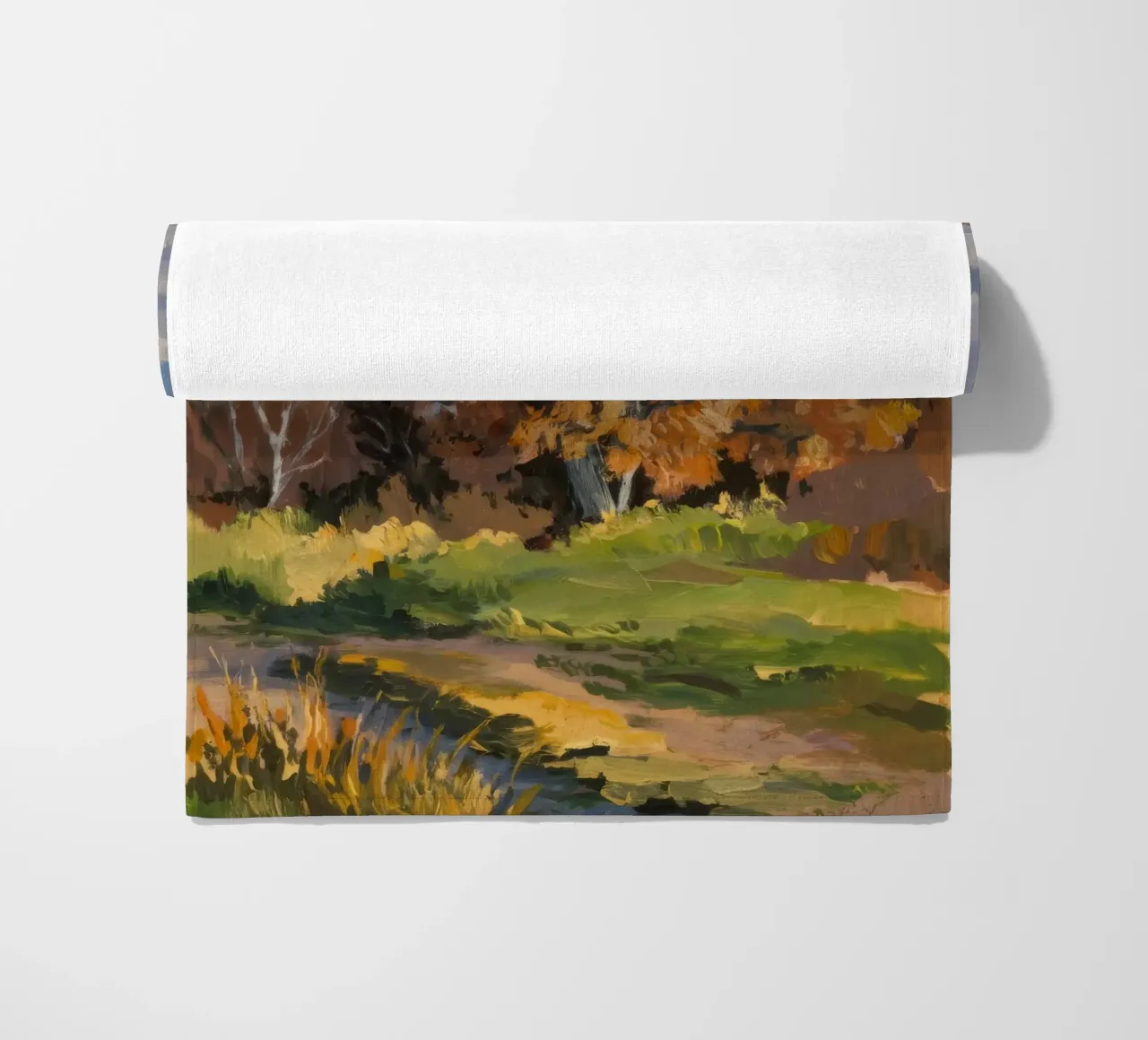 Il sentiero d'oro dell'autunno telo mare da Radiance Landscape