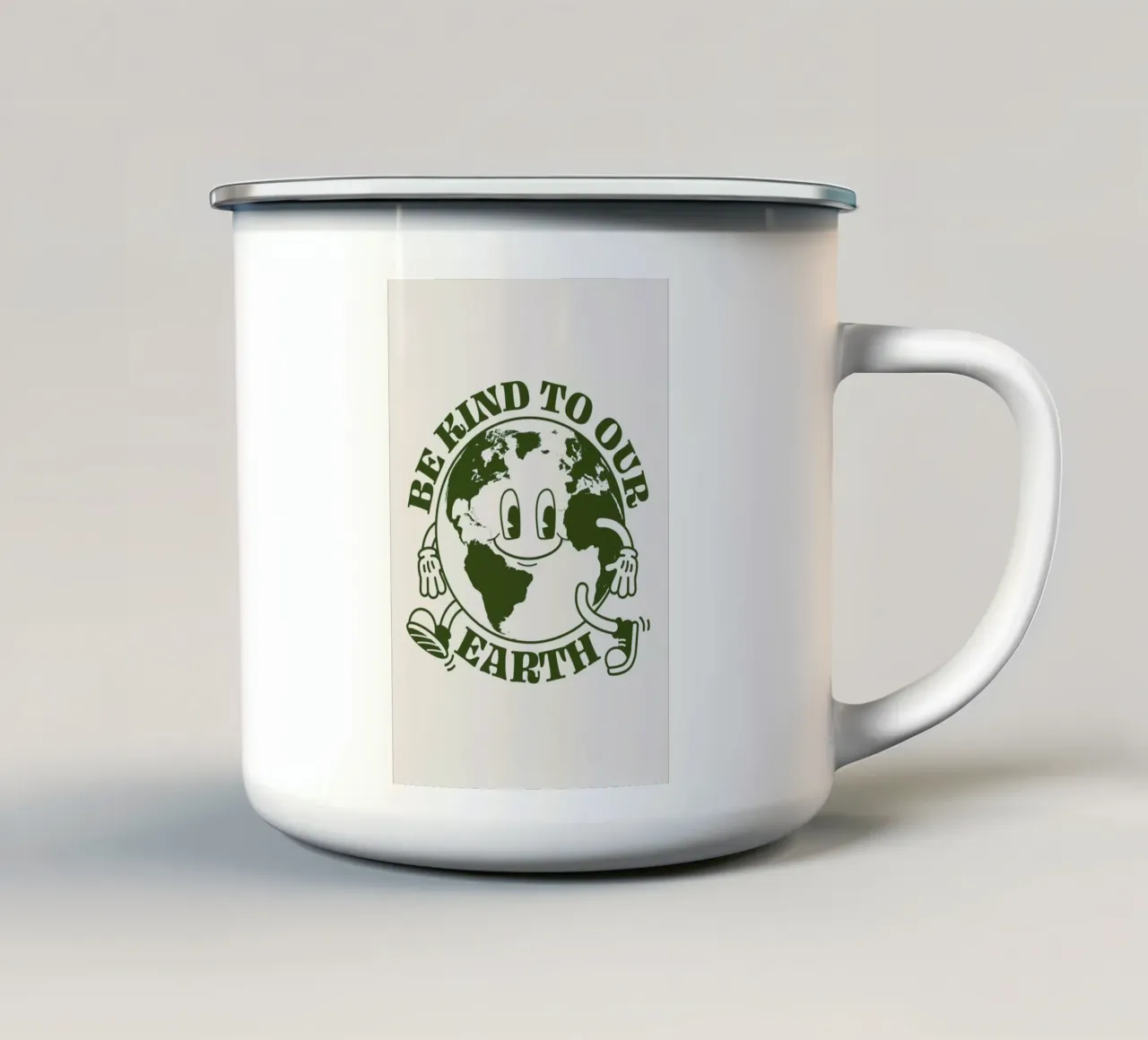 Be Kind With Our Earth tazza in smalto da cafelab