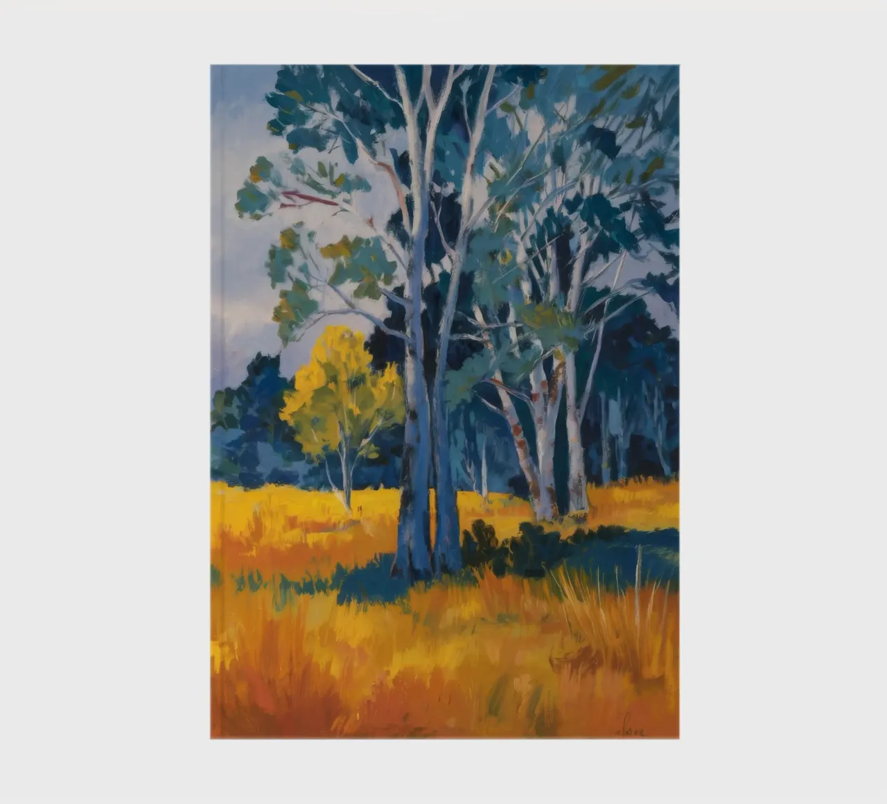 Eucalyptus Sky Dance notebook by Radiance Landscape