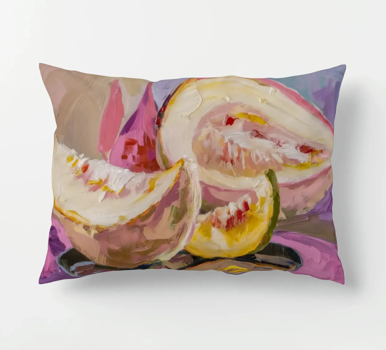 Cantaloupe's Sweet Slice decorative cushion by Radiance Landscape