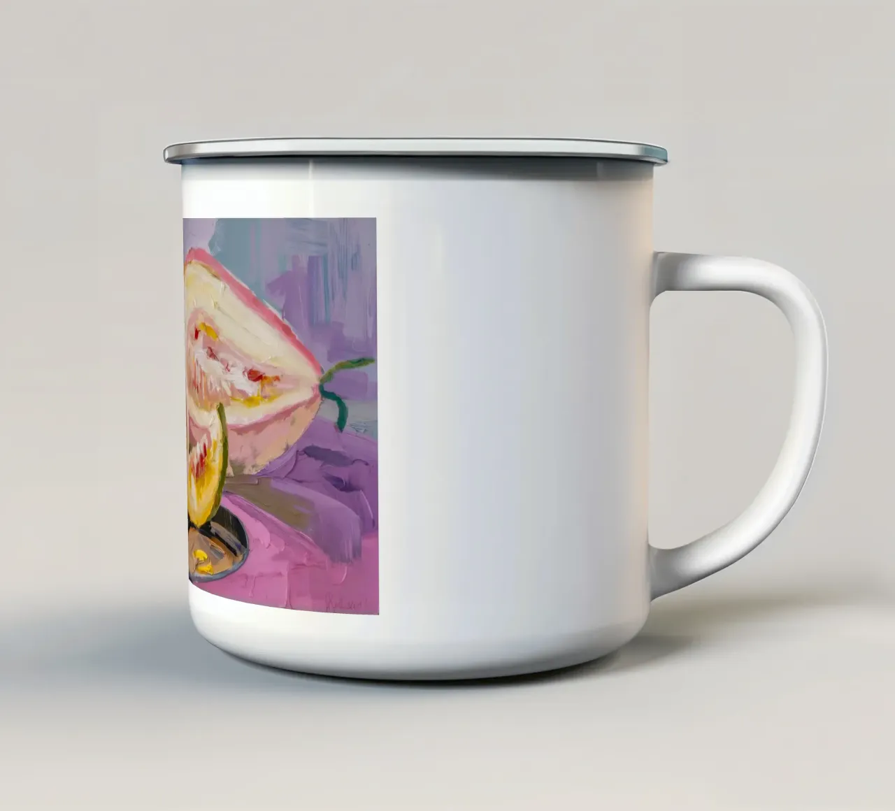 Dolce fetta di cantalupo tazza in smalto da Radiance Landscape