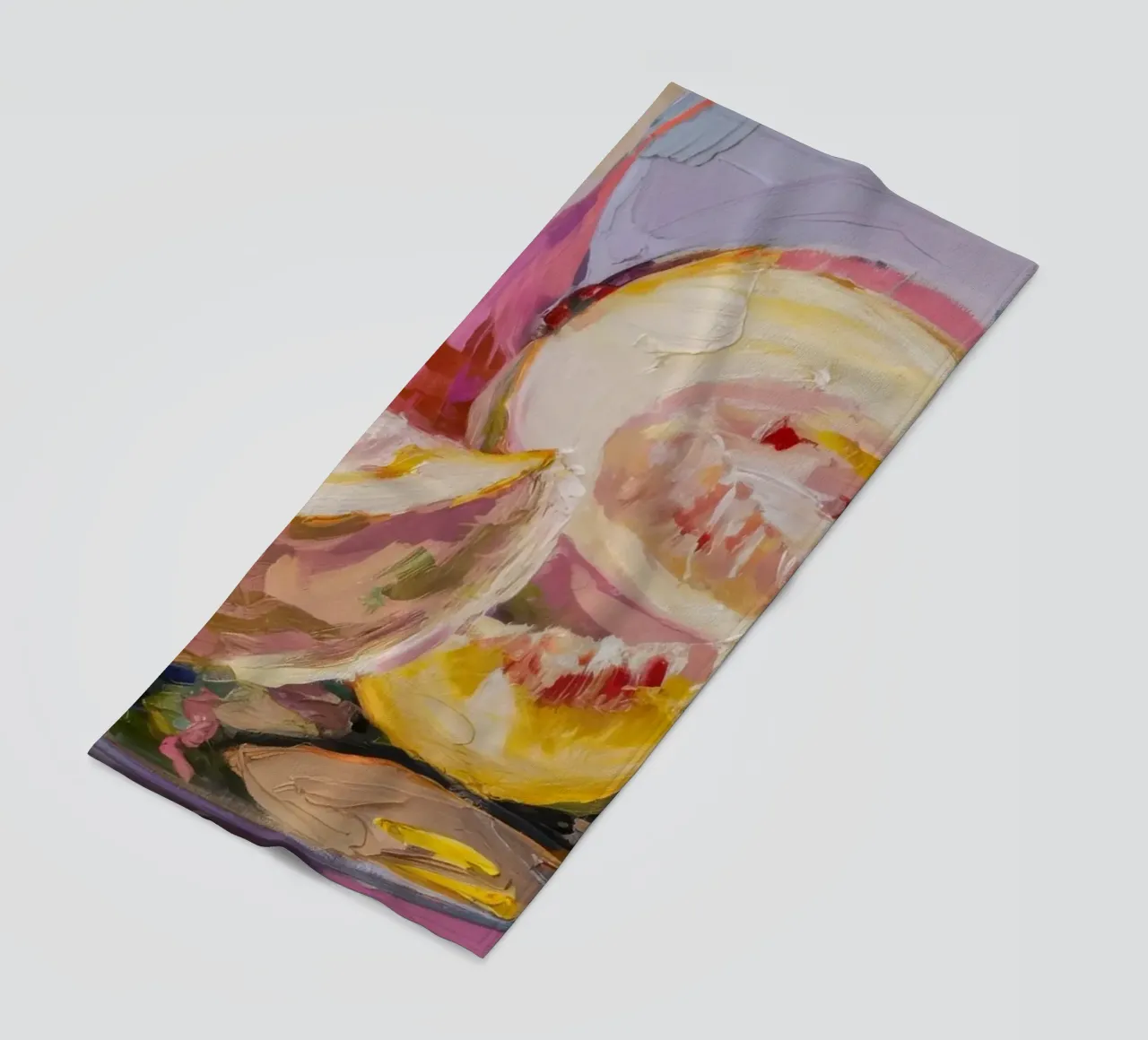 Cantaloupe's Sweet Slice beach towel by Radiance Landscape