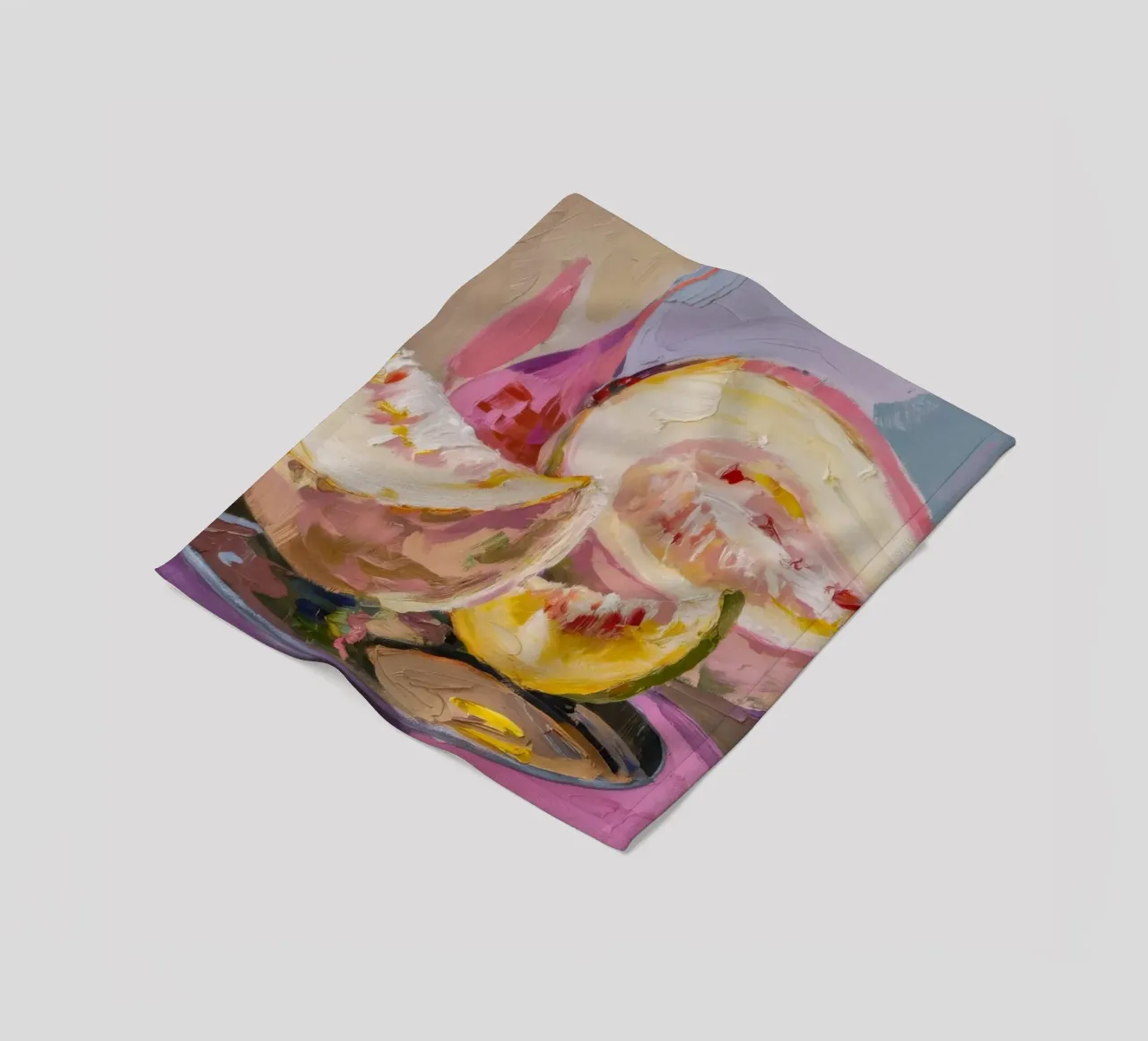 Cantaloupe's Sweet Slice fleece blanket by Radiance Landscape
