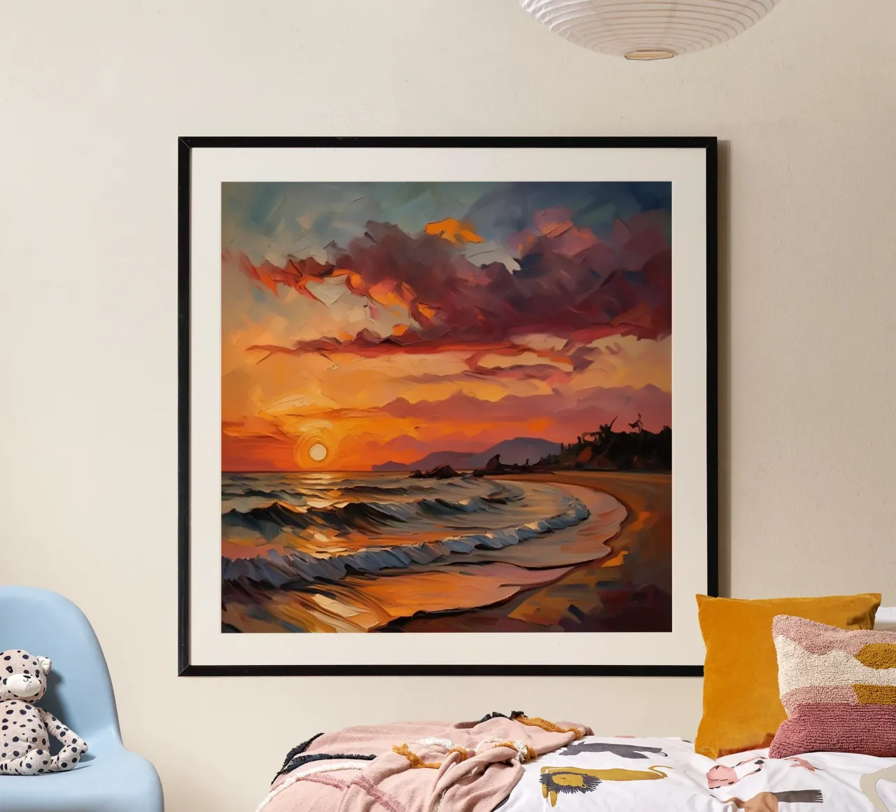 sunset ocean poster by Earthly Visions