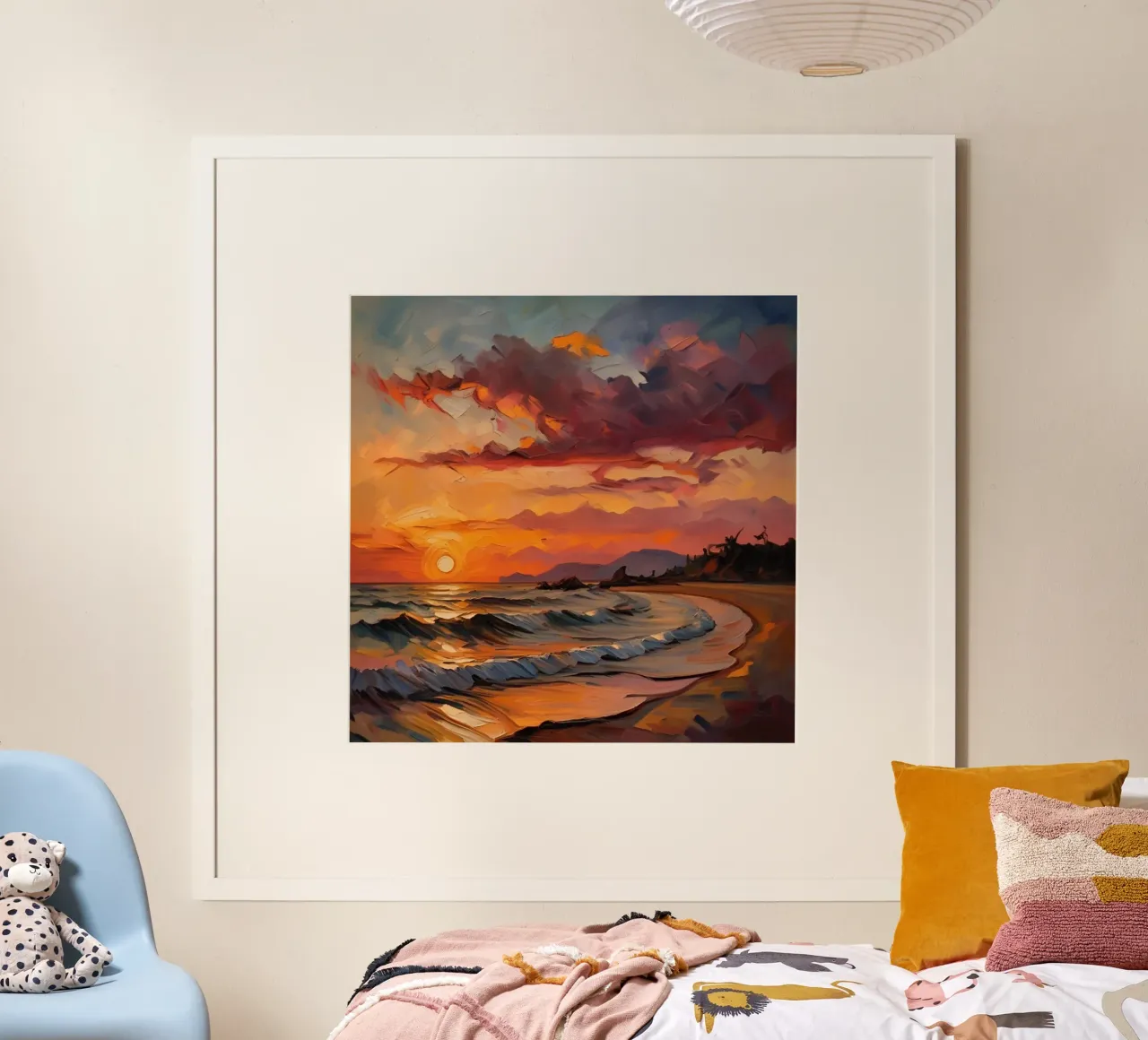 sunset ocean poster by Earthly Visions