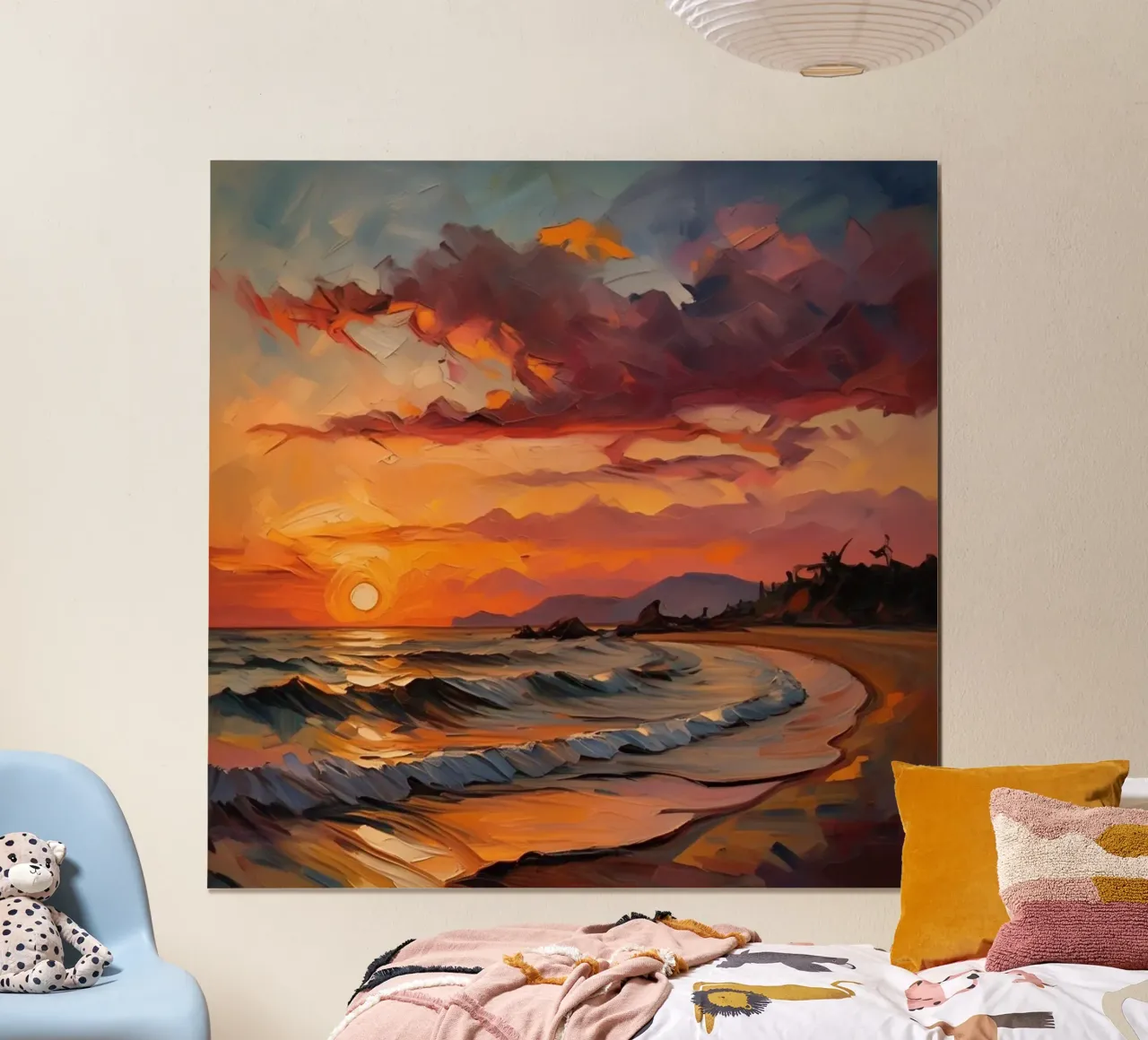 sunset ocean poster by Earthly Visions