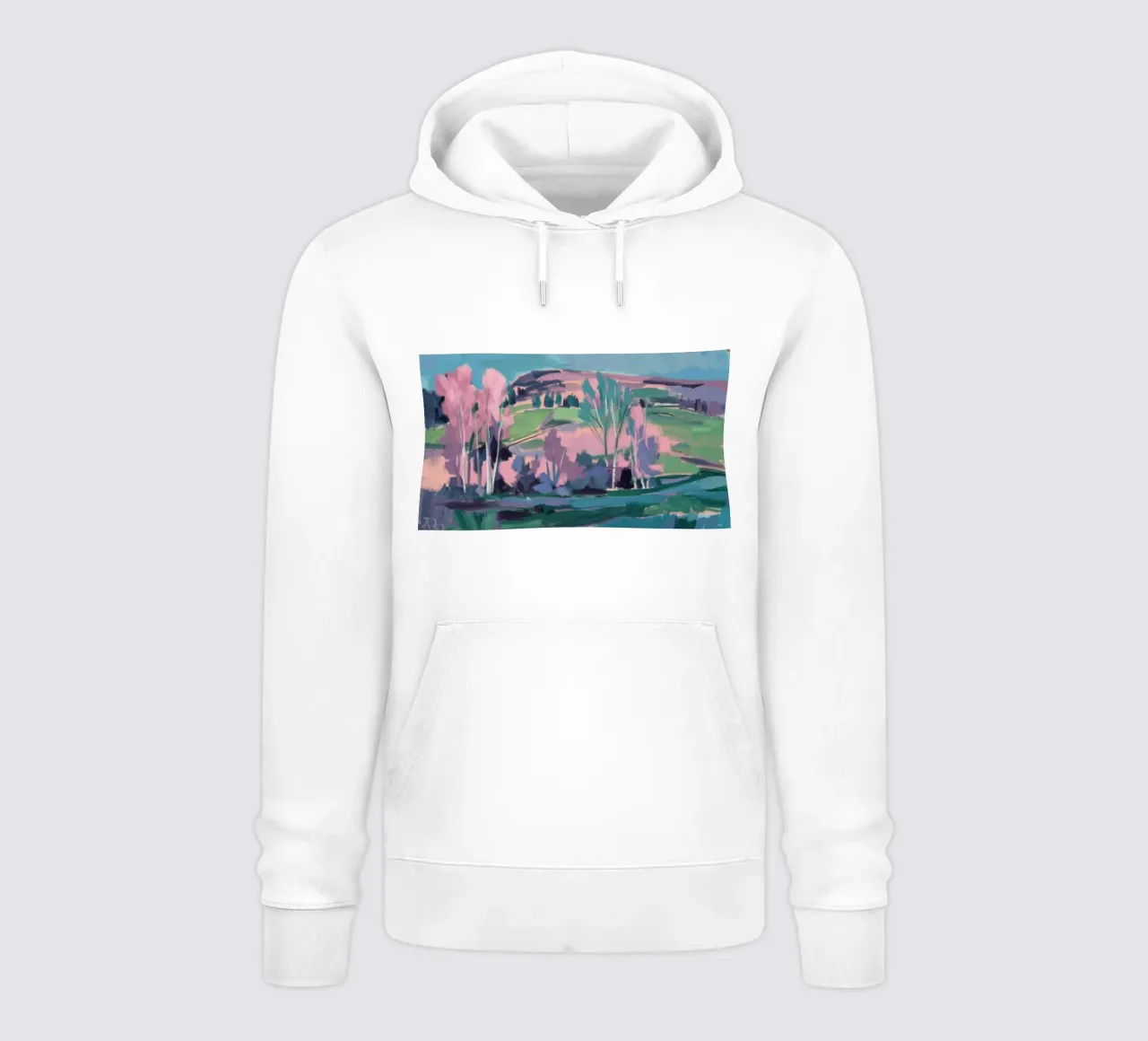 Fiume in fiore pastello felpa con cappuccio da Radiance Landscape