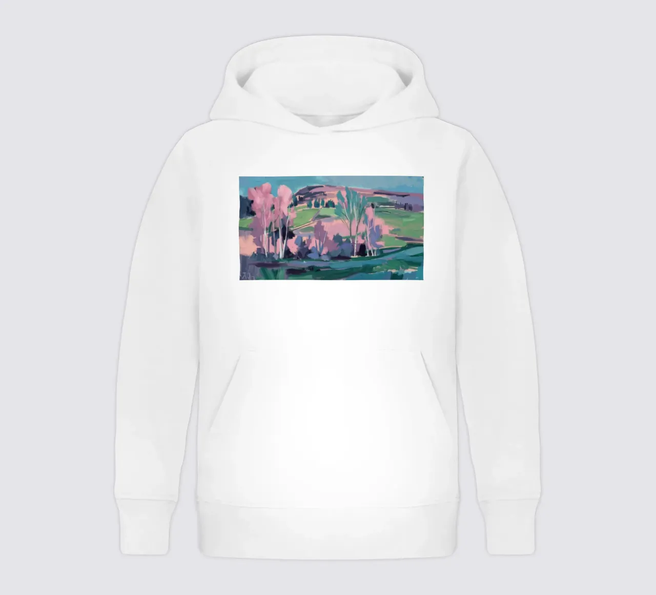 Fiume in fiore pastello felpa bambino con cappuccio da Radiance Landscape