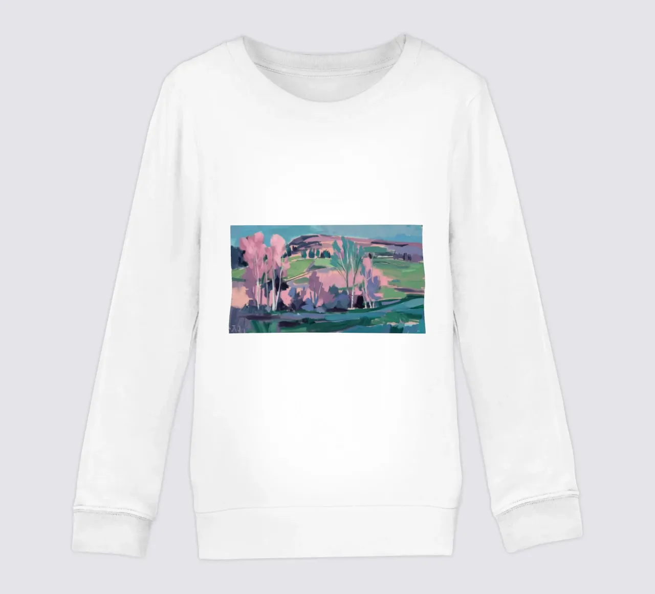 Fiume in fiore pastello felpa bambino da Radiance Landscape