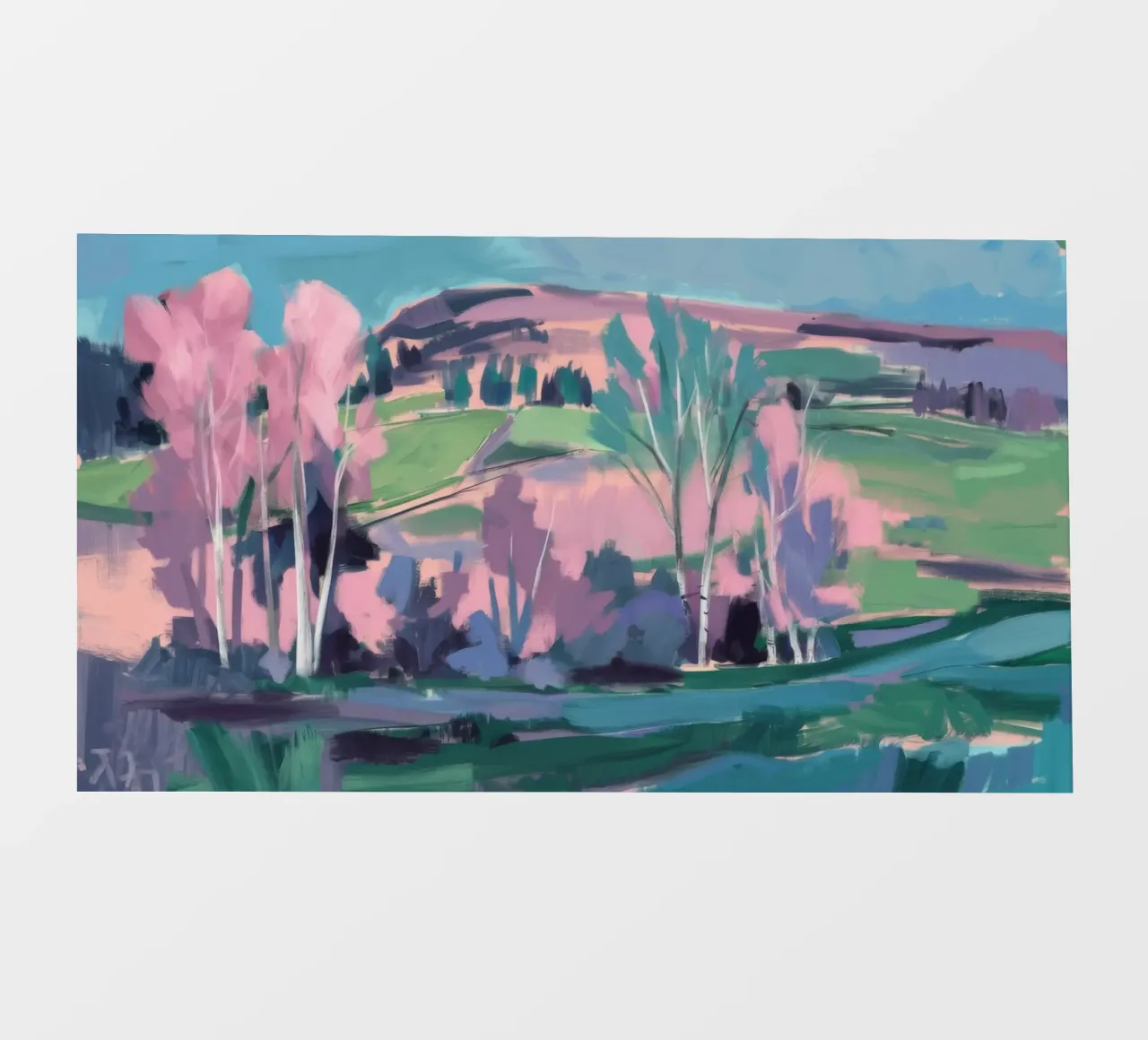 Fiume in fiore pastello telo in pvc da Radiance Landscape