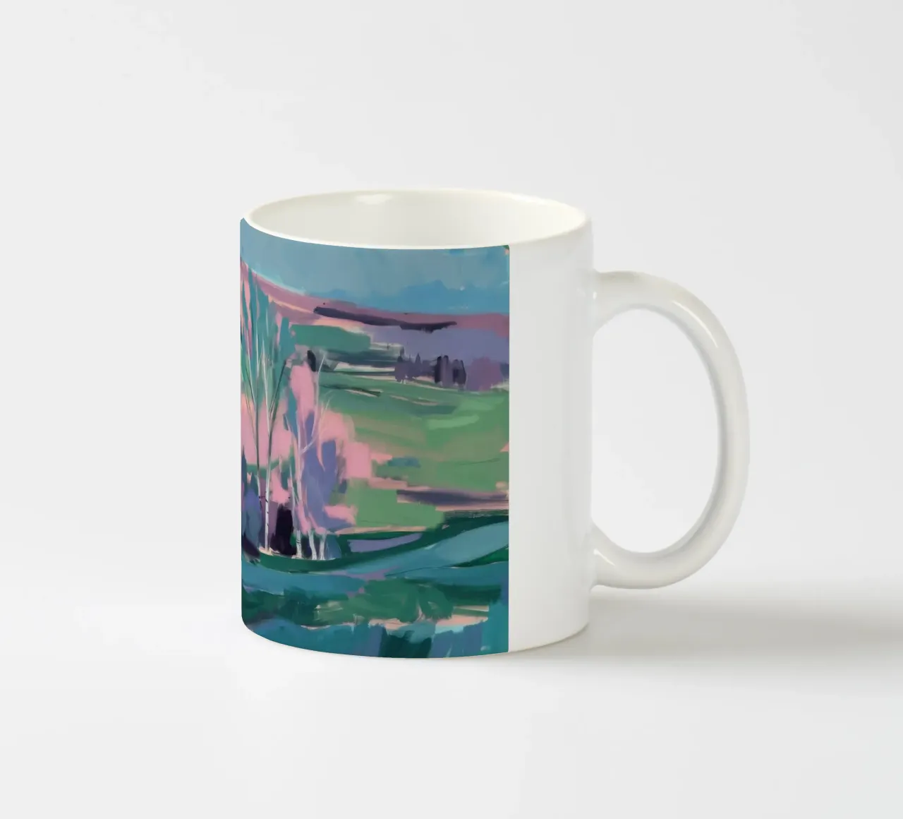 Fiume in fiore pastello tazza in ceramica da Radiance Landscape