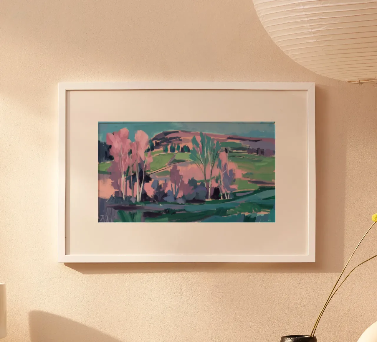 Blossom River Pastell Poster von Radiance Landscape