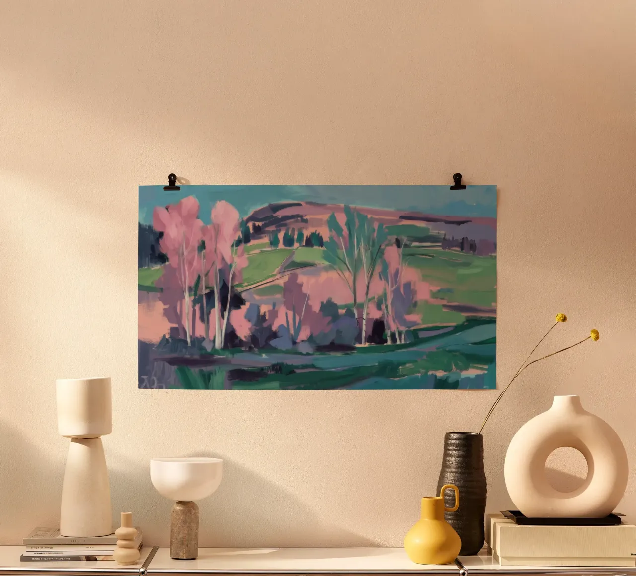 Blossom River Pastell Poster von Radiance Landscape